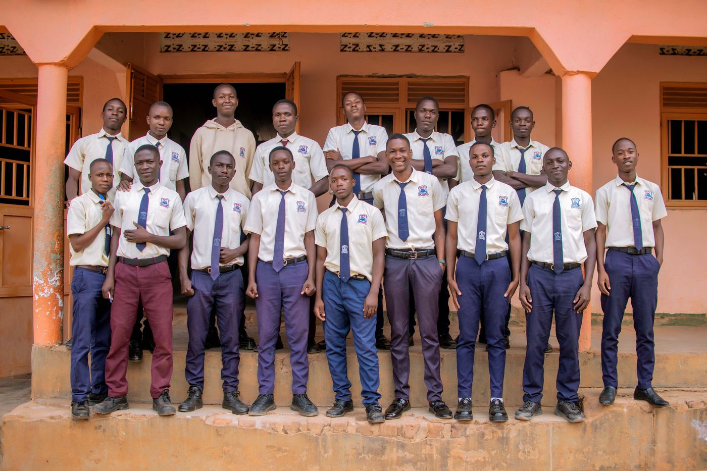 Divine Care boys posing in school uniform